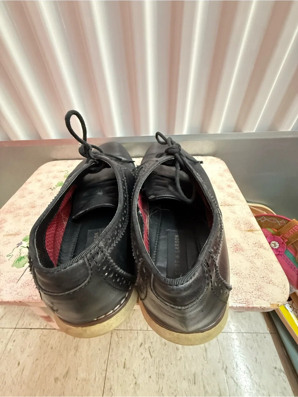 Men's Black Leather Lace-Up Dress Shoes